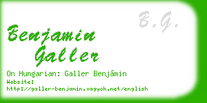 benjamin galler business card